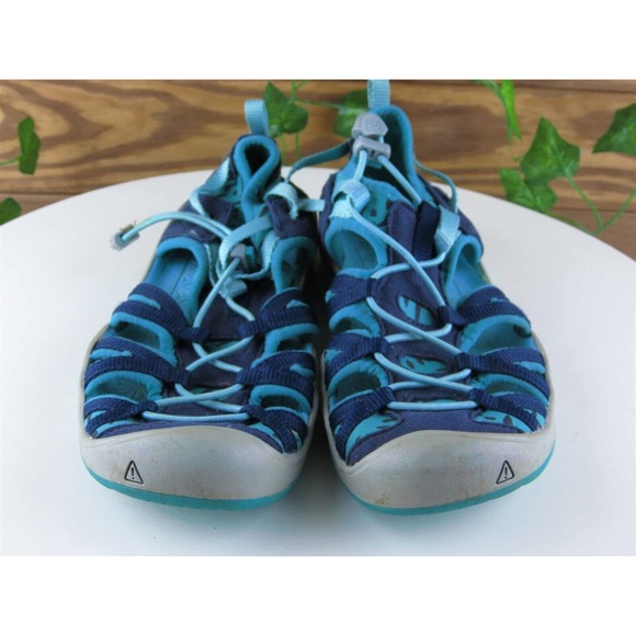KEEN Sz 4 Shoes Girls Youth Strappy Blue Synthetic Drawstring - Picture 3 of 10